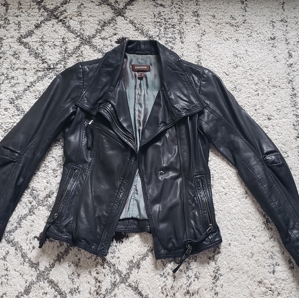 Danier genuine leather moto jacket